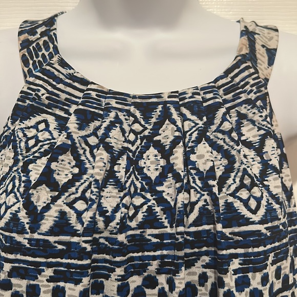 Donna Ricco halter Blue/Grey Blouson Dress Sz 8 - Picture 4 of 9